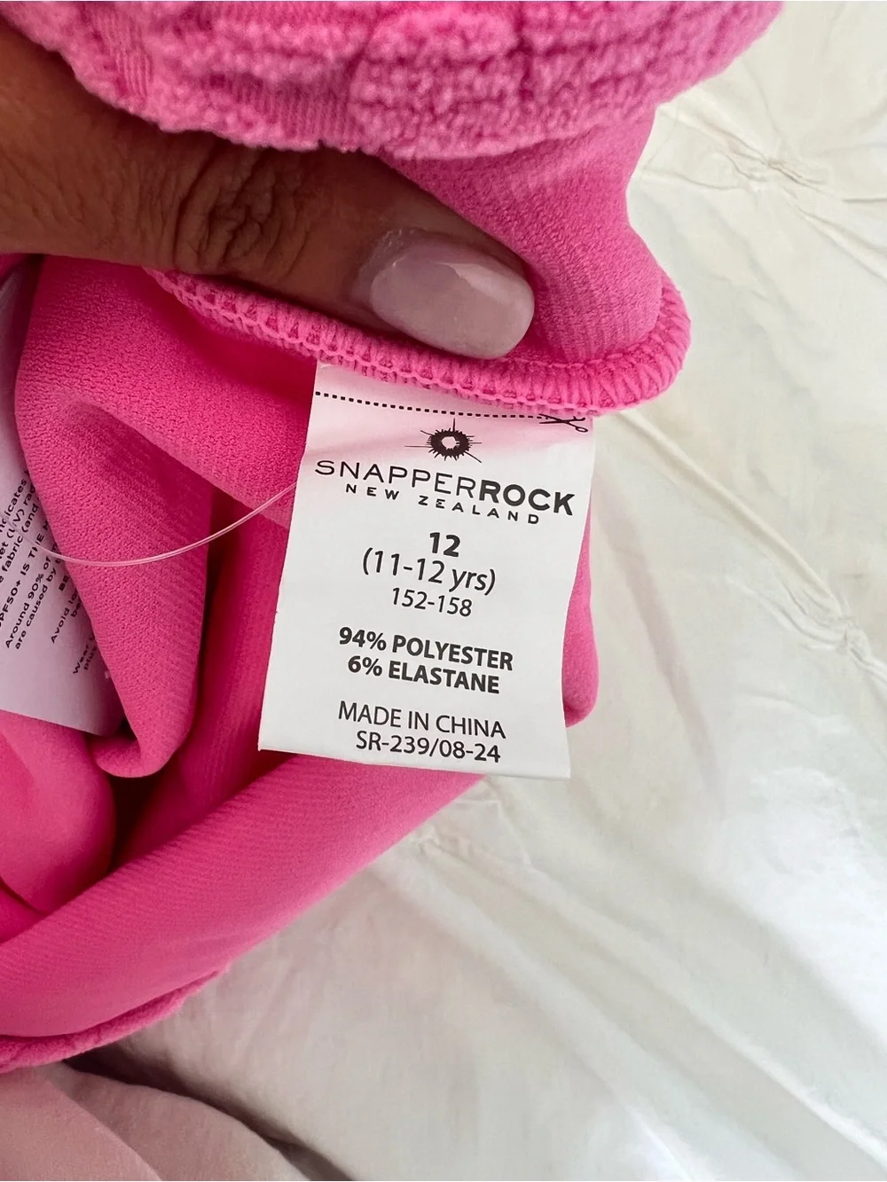 Snapper Rock Bubblegum Bloom One Shoulder Swim Girls Size 12 (11-12 Years) | NWT